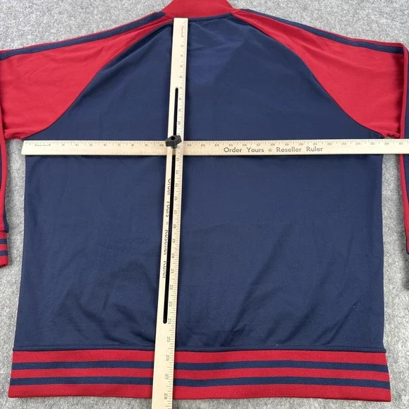 Polo Ralph Lauren Track Jacket Mens XL Navy Red Full Zip Made in USA Colorblock - Picture 9 of 13